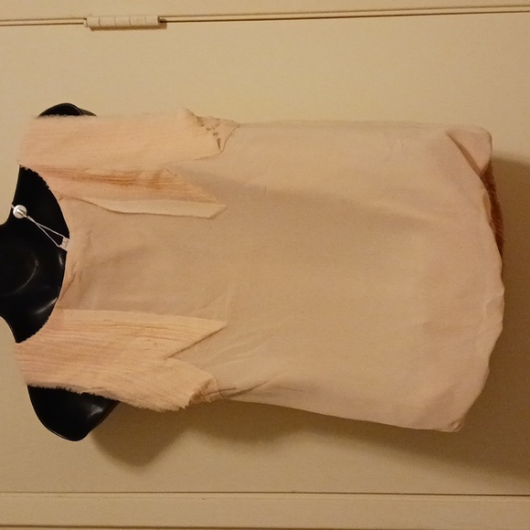 Y2KMODA CLASSIC BLOUSE , SZ.SMALL & teen Light peach top.layer designs. - Picture 7 of 11
